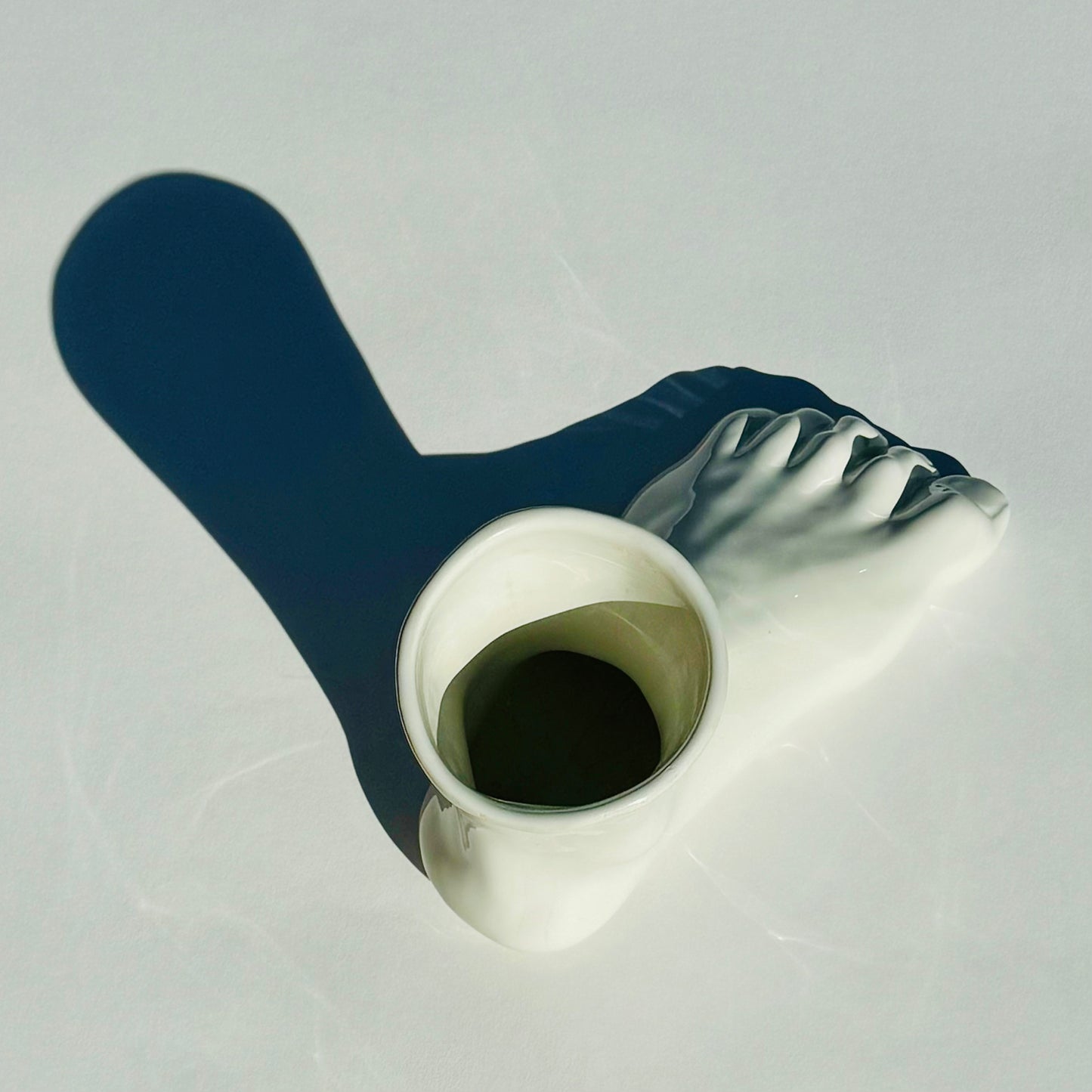 Vintage Raymor Trompe L'oeil Foot Vase 1960s