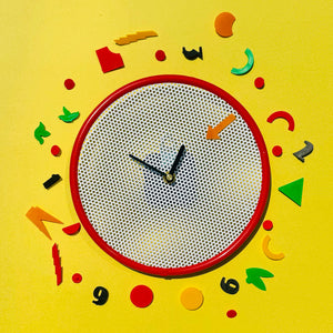 Vintage Furio Minuti Perforated Clock 1970s