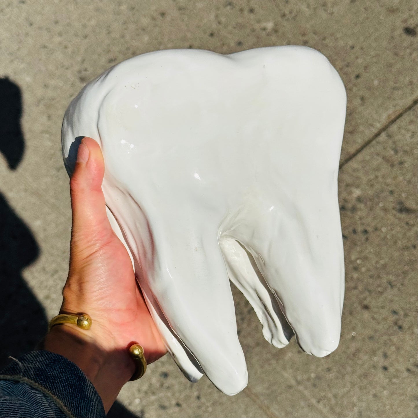 Vintage Large Studio Pottery Ceramic Tooth