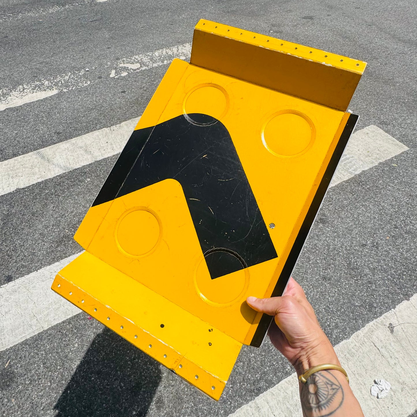 Boris Bally Large Recycled Road Sign Tray 2000s
