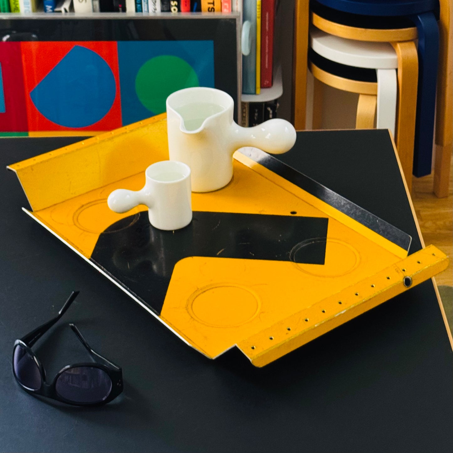 Boris Bally Large Recycled Road Sign Tray 2000s