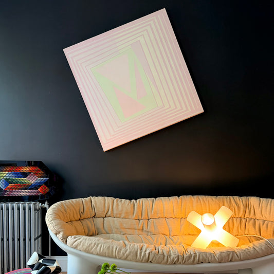 Vintage Pauline Sprich 'Spring Song' Hard Edge Painting 1972