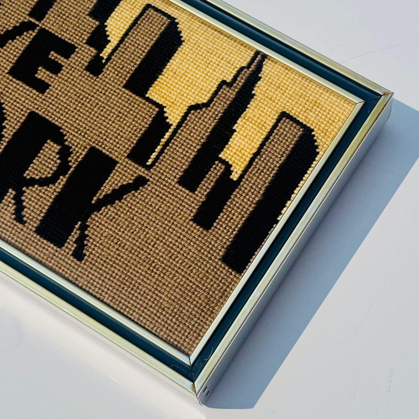 Vintage I Love New York Framed Needlepoint 1978