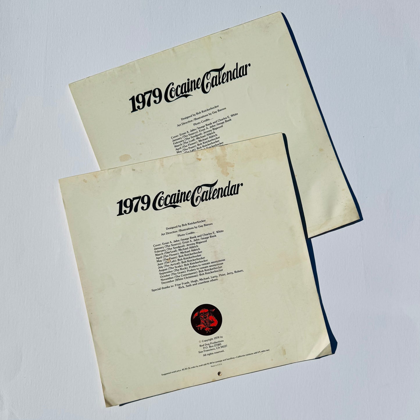 Scarce Vintage 1979 Coca*ne Calendar