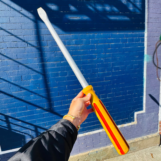 Vintage Folk Art Oversized Screwdriver