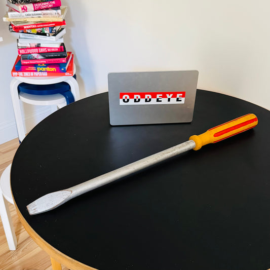 Vintage Folk Art Oversized Screwdriver