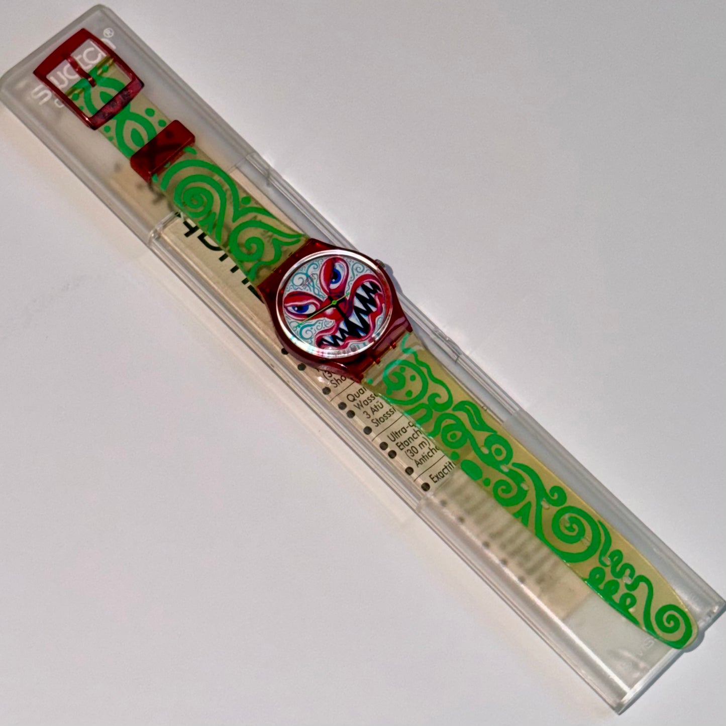 Vintage Kenny Scharf 'Monster Time' Limited Edition Swatch Watch 1994