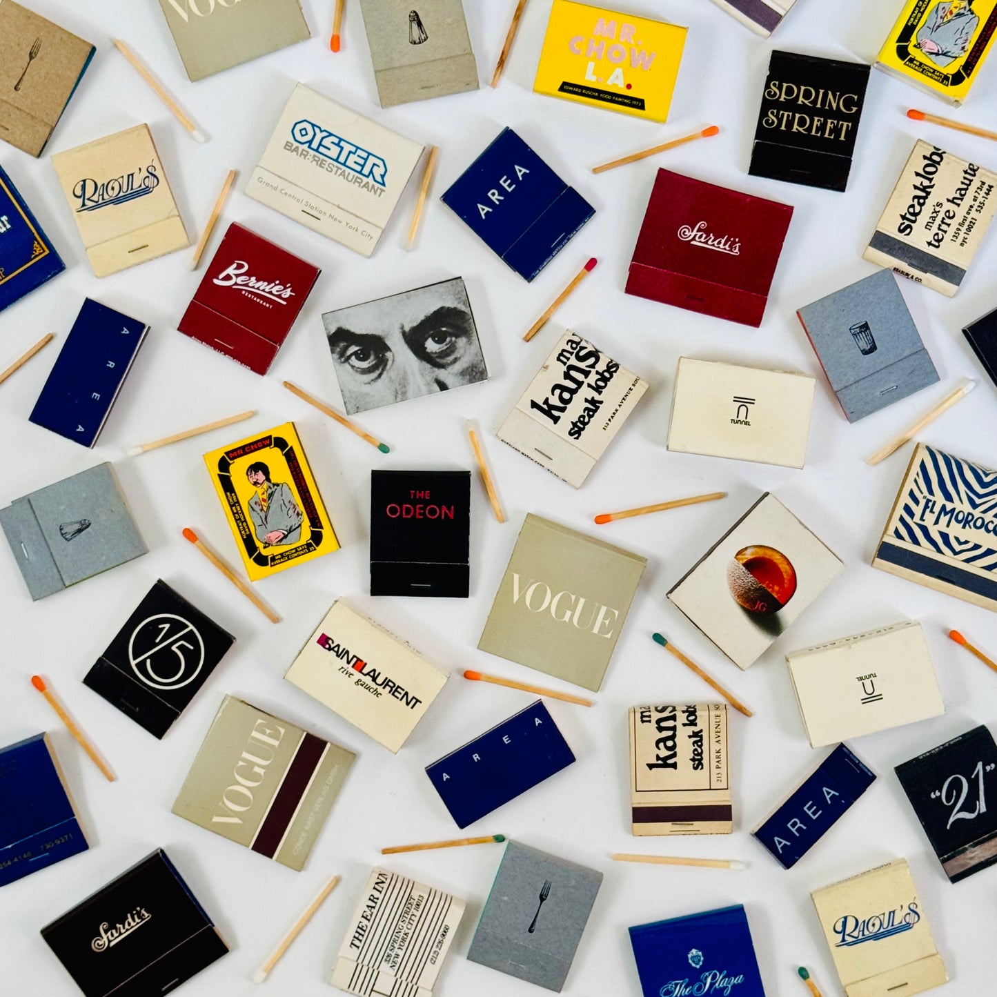 Vintage NYC Restaurant Icons Matchbooks Circa 1980s