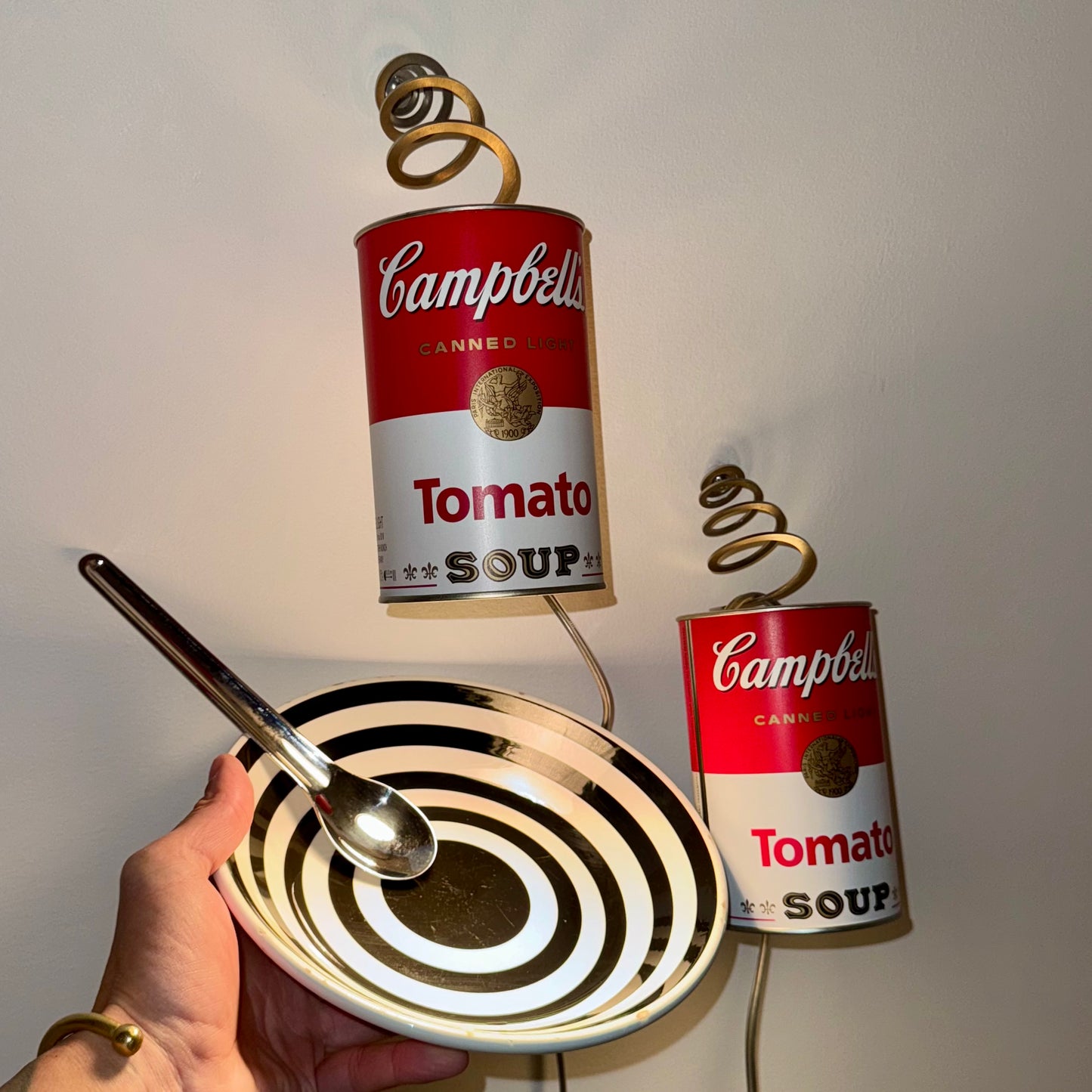 Pair Vintage Ingo Maurer 'Canned Light' Sconces 2003