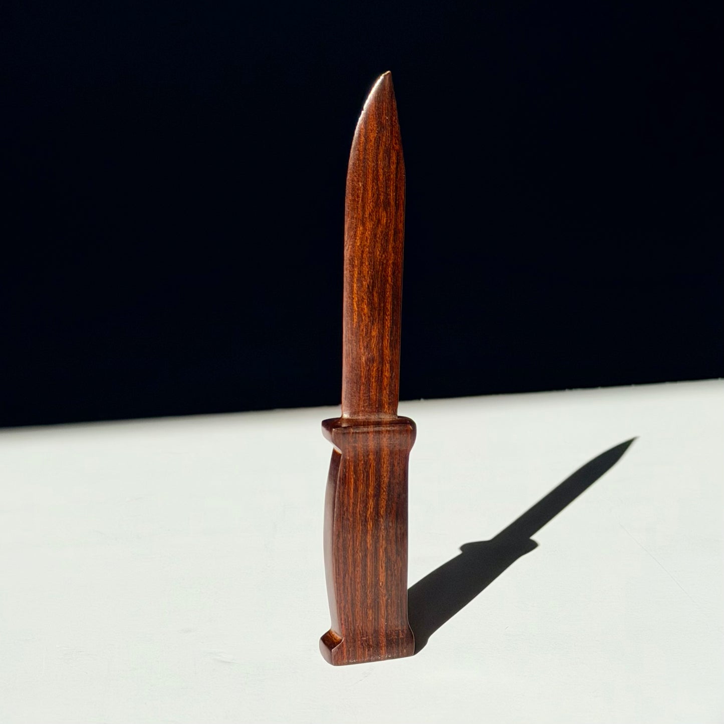 Vintage Rosewood KNIFE Paperweight / Sculpture