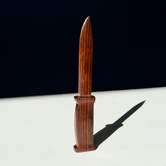 Vintage Rosewood KNIFE Paperweight / Sculpture