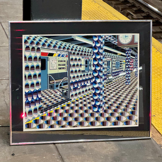 Vintage Masaaki Sato 'Subway No.12' Silkscreen 1976