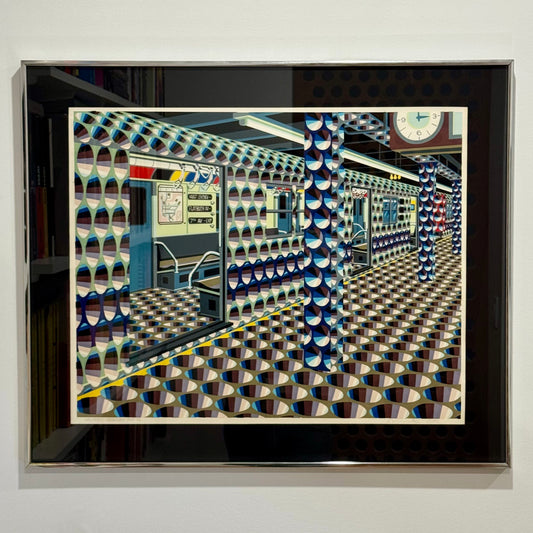 Vintage Masaaki Sato 'Subway No.12' Silkscreen 1976
