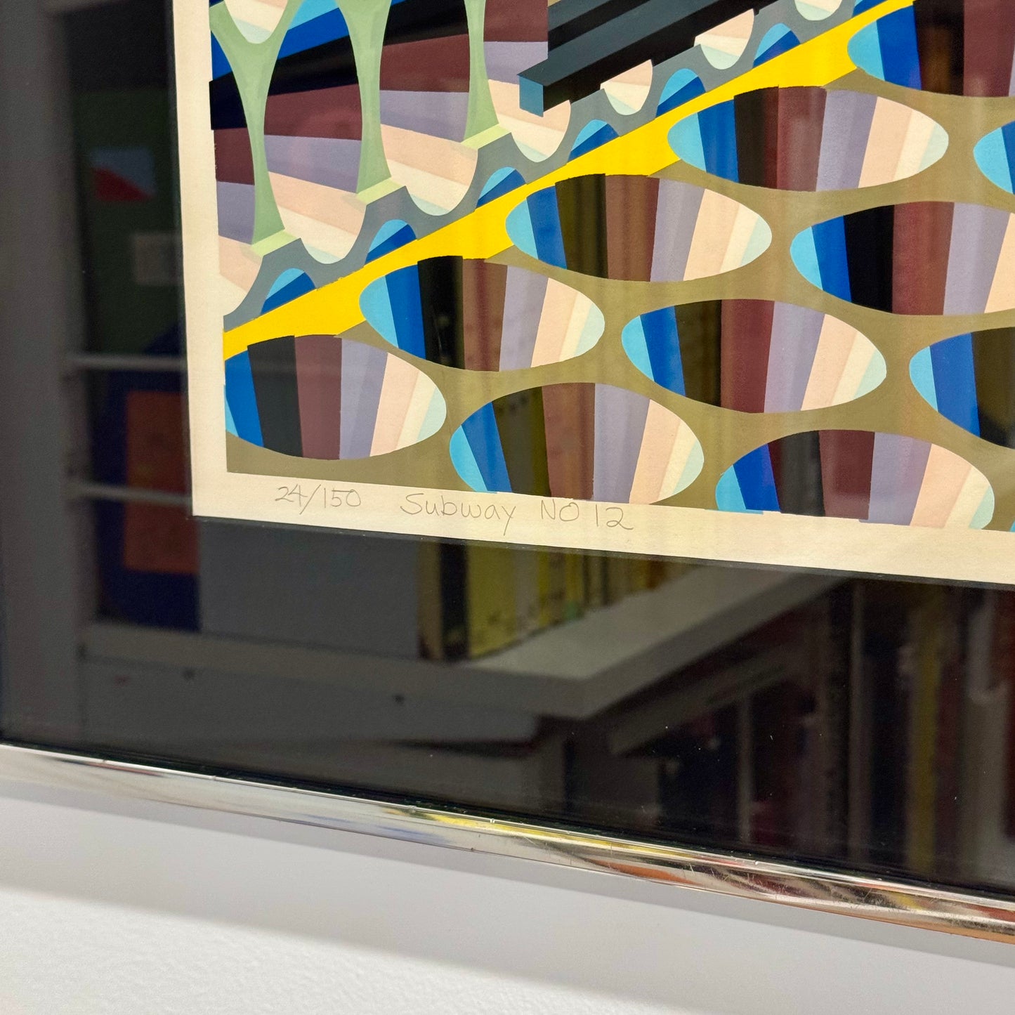 Vintage Masaaki Sato 'Subway No.12' Silkscreen 1976