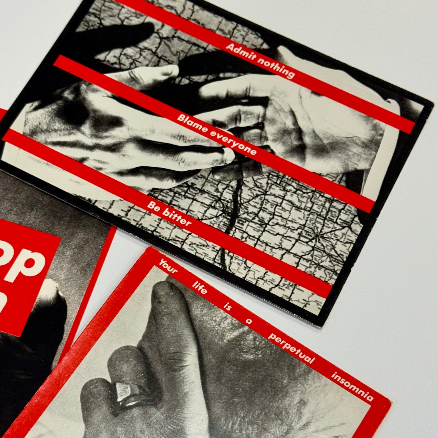 Vintage Barbara Kruger Postcards Set of 3 1987