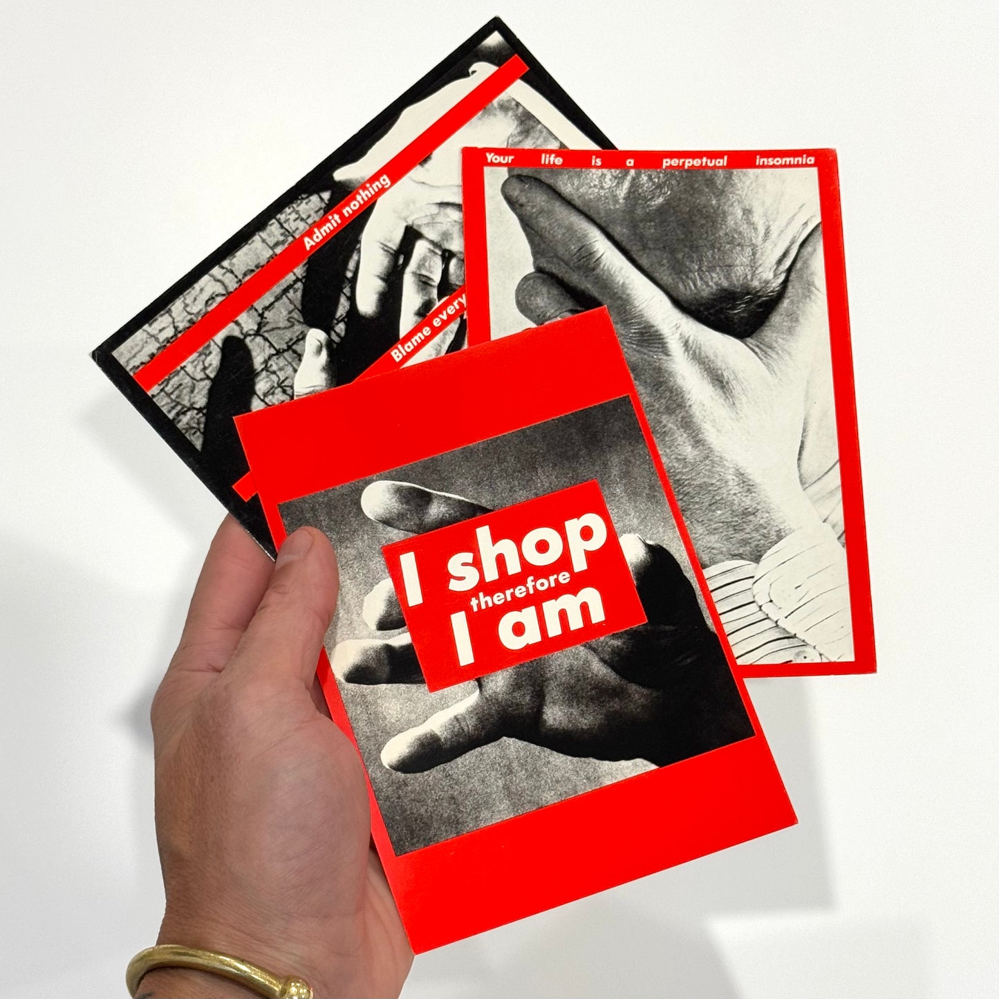 Vintage Barbara Kruger Postcards Set of 3 1987