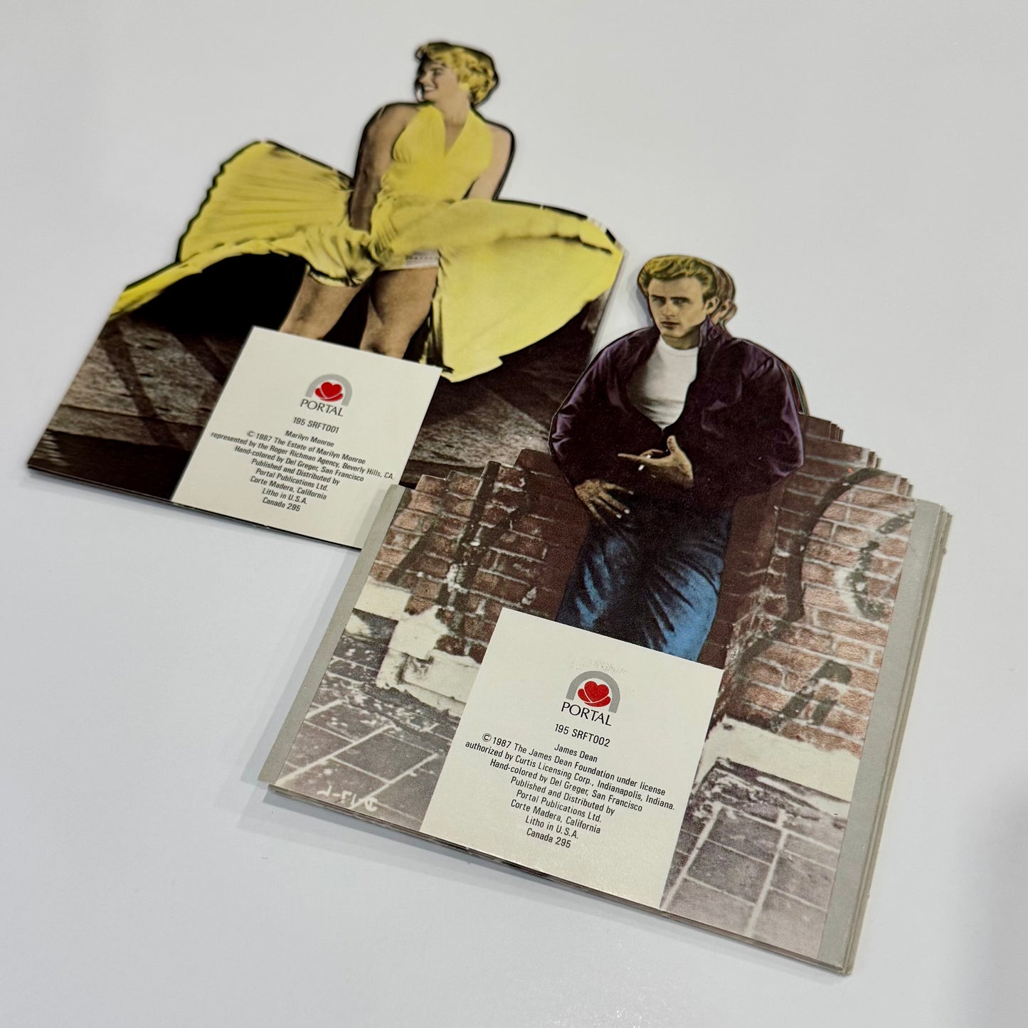 Vintage James & Marilyn Fold Out Card Pair 1987