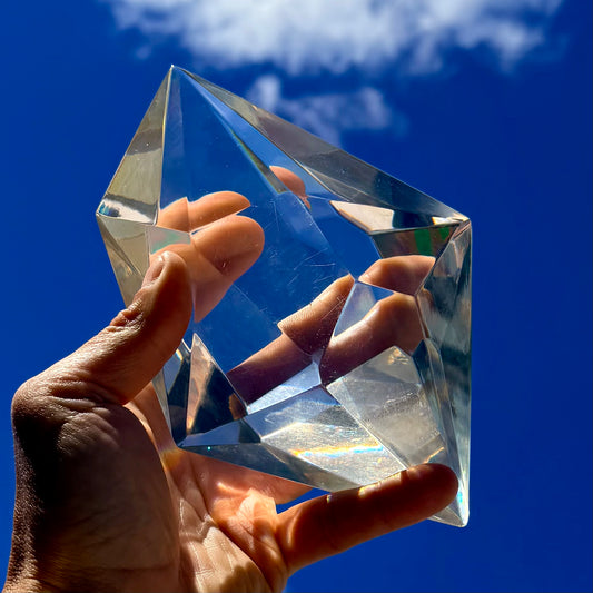Vintage Lucite Gem Geode Paperweight Sculpture