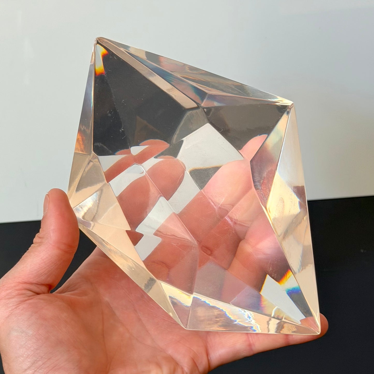 Vintage Lucite Gem Geode Paperweight Sculpture
