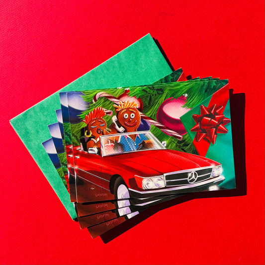 Deadstock 'Ginger Bread Yuppies' Holiday Cards S/5