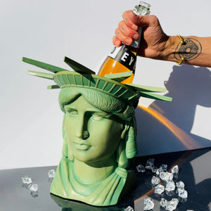 Vintage Pop Art Lady Liberty Ice Bucket