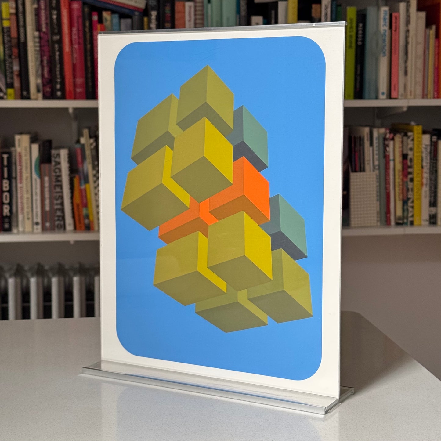 Vintage Marko Spalatin 'Floating Cubes 12' Silkscreen 1972