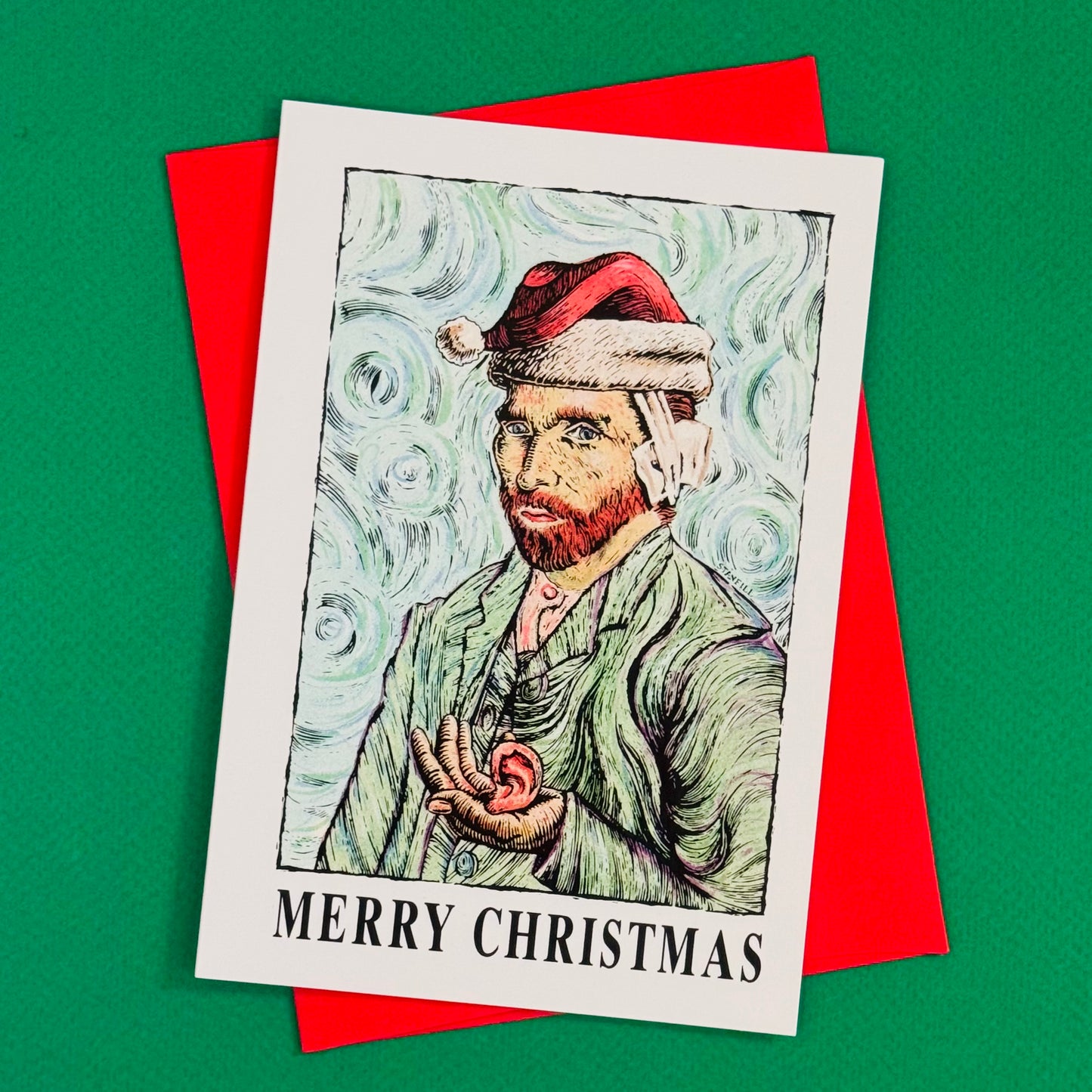 Deadstock 'Happy New Ear' Christmas Cards S/4 1994