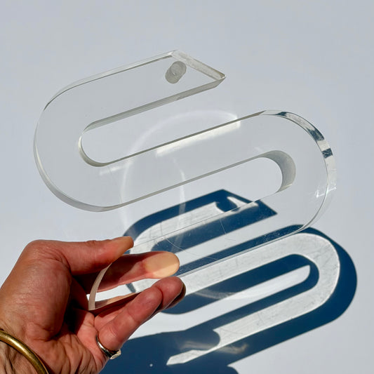 Vintage Silvio Russo Lucite Snake Sculpture 1970s
