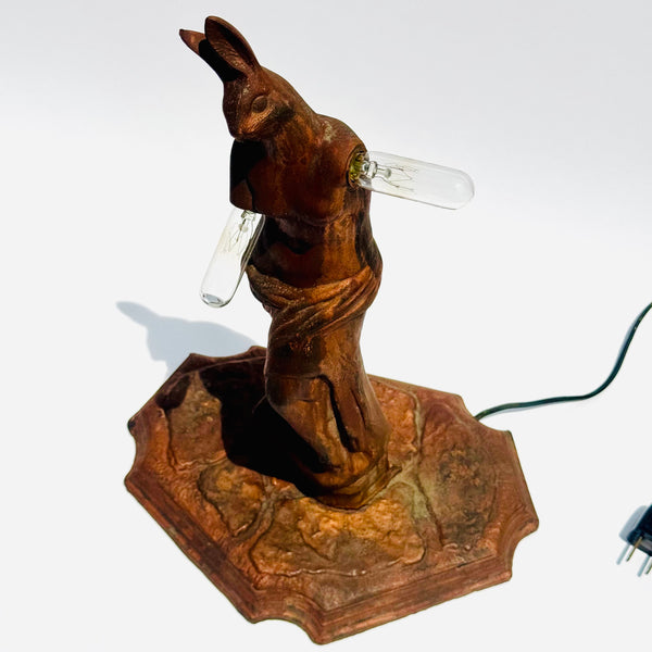 Vintage Artist Made Rabbit De Milo Lamp 1991