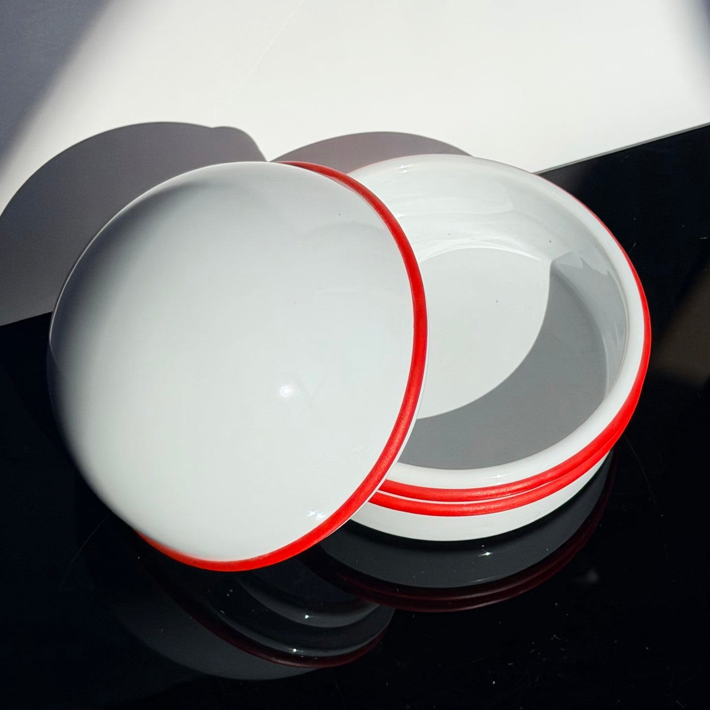 Vintage Space Age Ceramic Trinket Box 1970s
