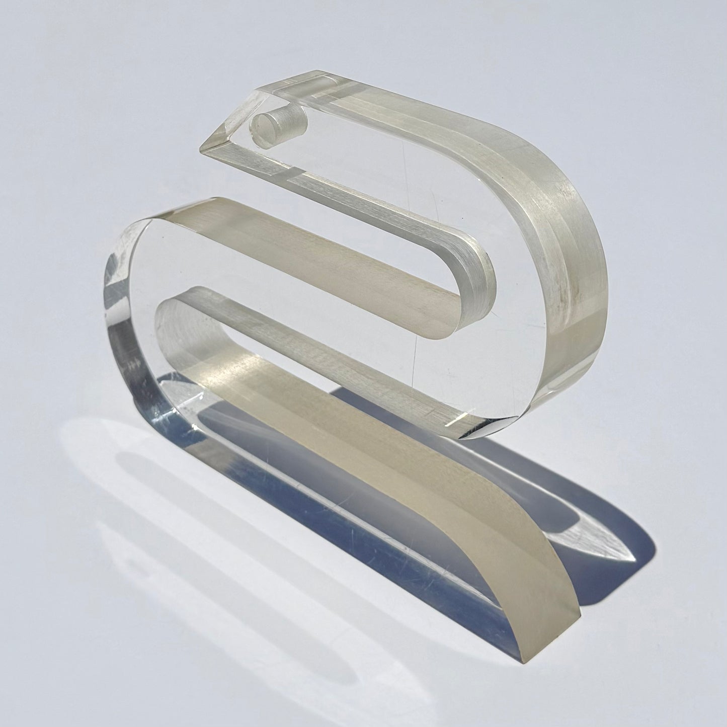 Vintage Silvio Russo Lucite Snake Sculpture 1970s