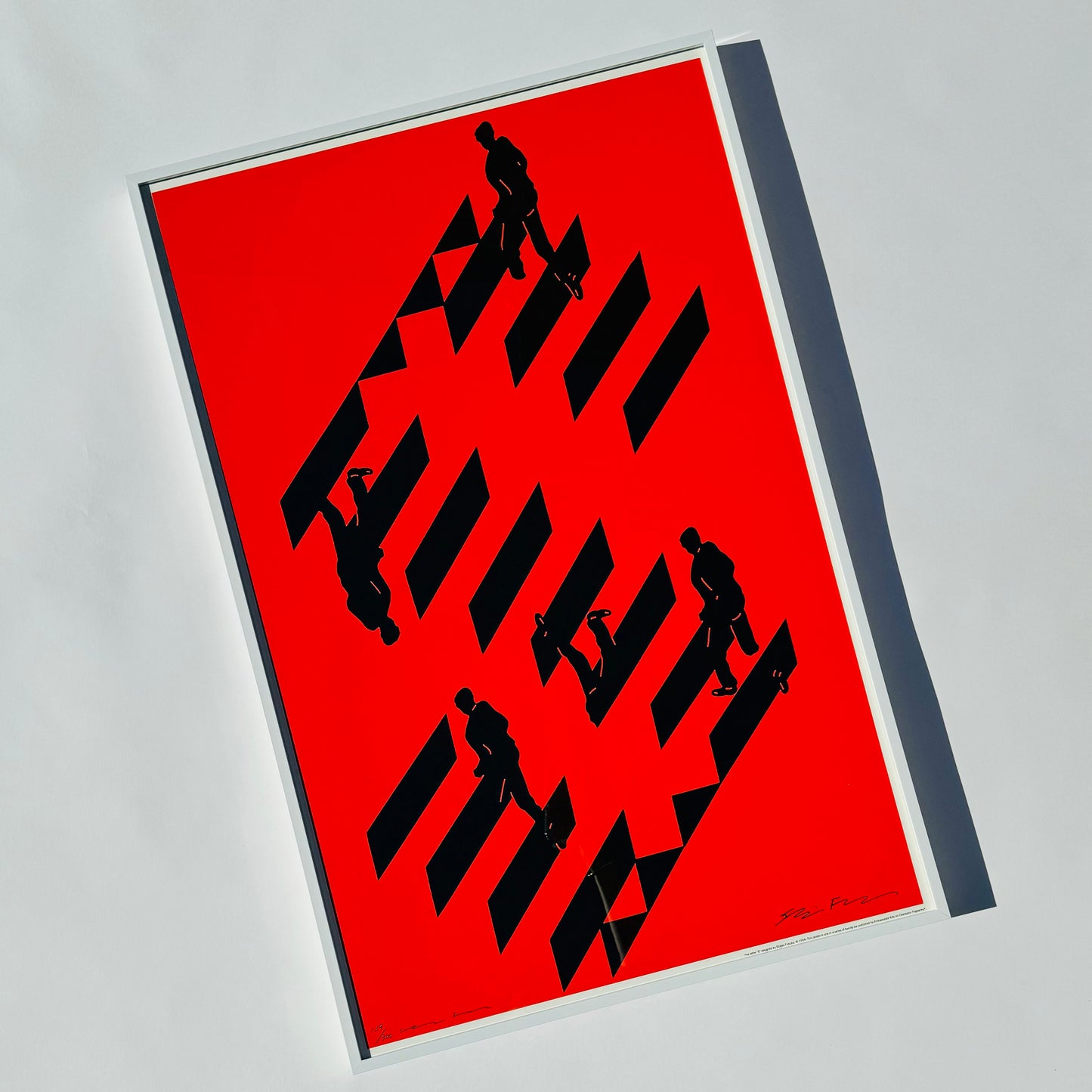 Limited Ed. Shigeo Fukuda S/O Framed Silkscreen Prints 1994
