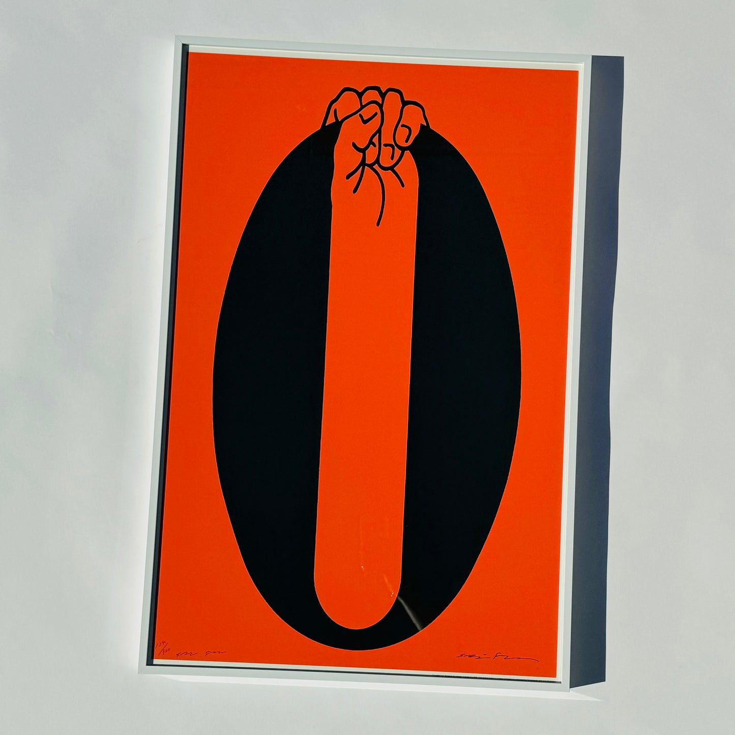Limited Ed. Shigeo Fukuda S/O Framed Silkscreen Prints 1994