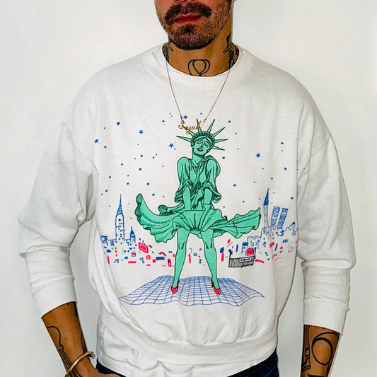 Vintage Hudson Talbott Lady At Liberty Sweatshirt Sz S