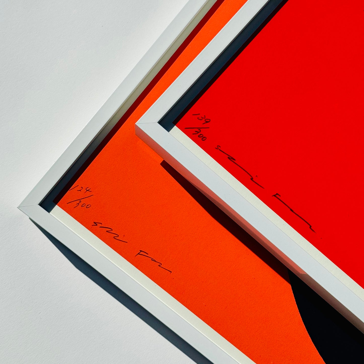 Limited Ed. Shigeo Fukuda S/O Framed Silkscreen Prints 1994