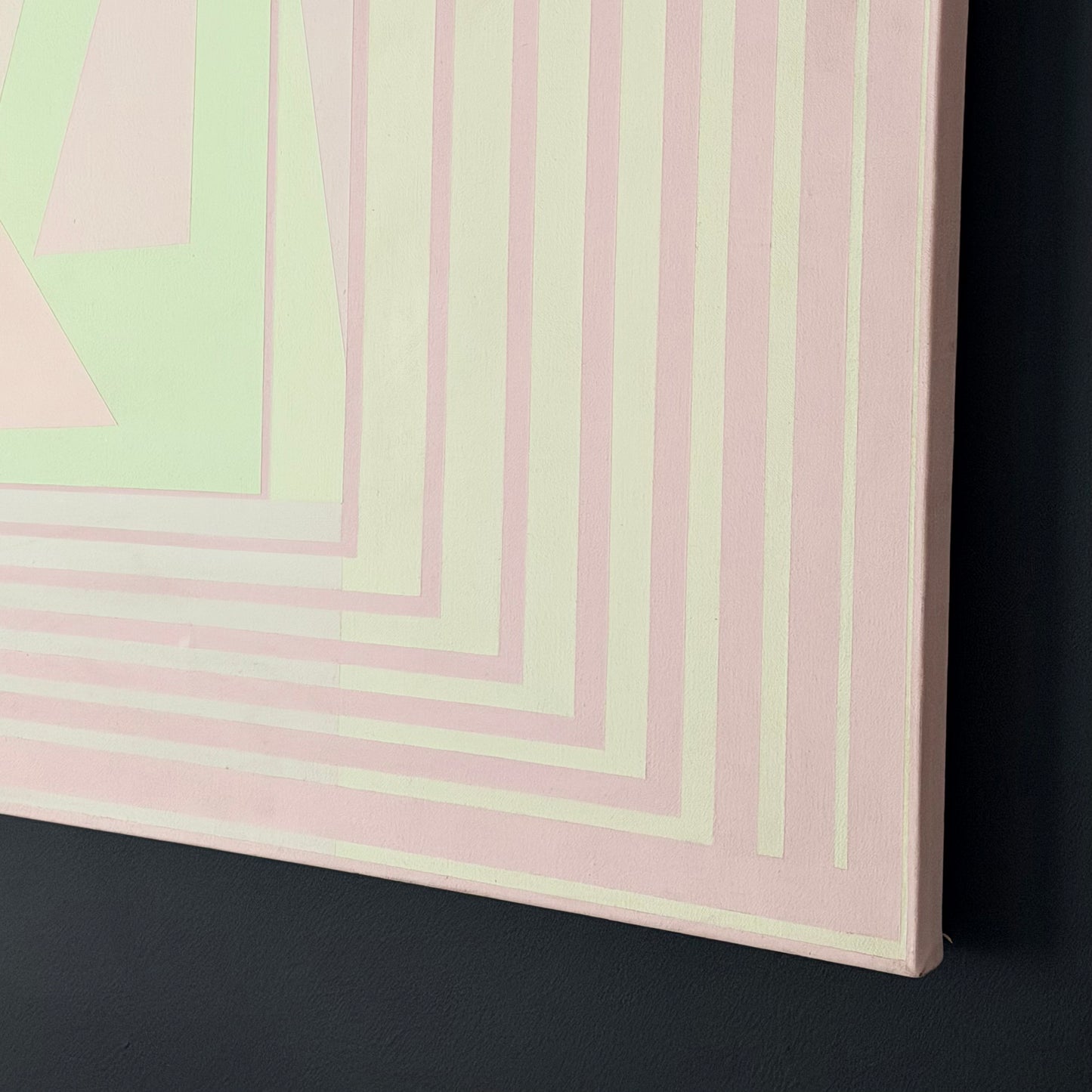 Vintage Pauline Sprich 'Spring Song' Hard Edge Painting 1972