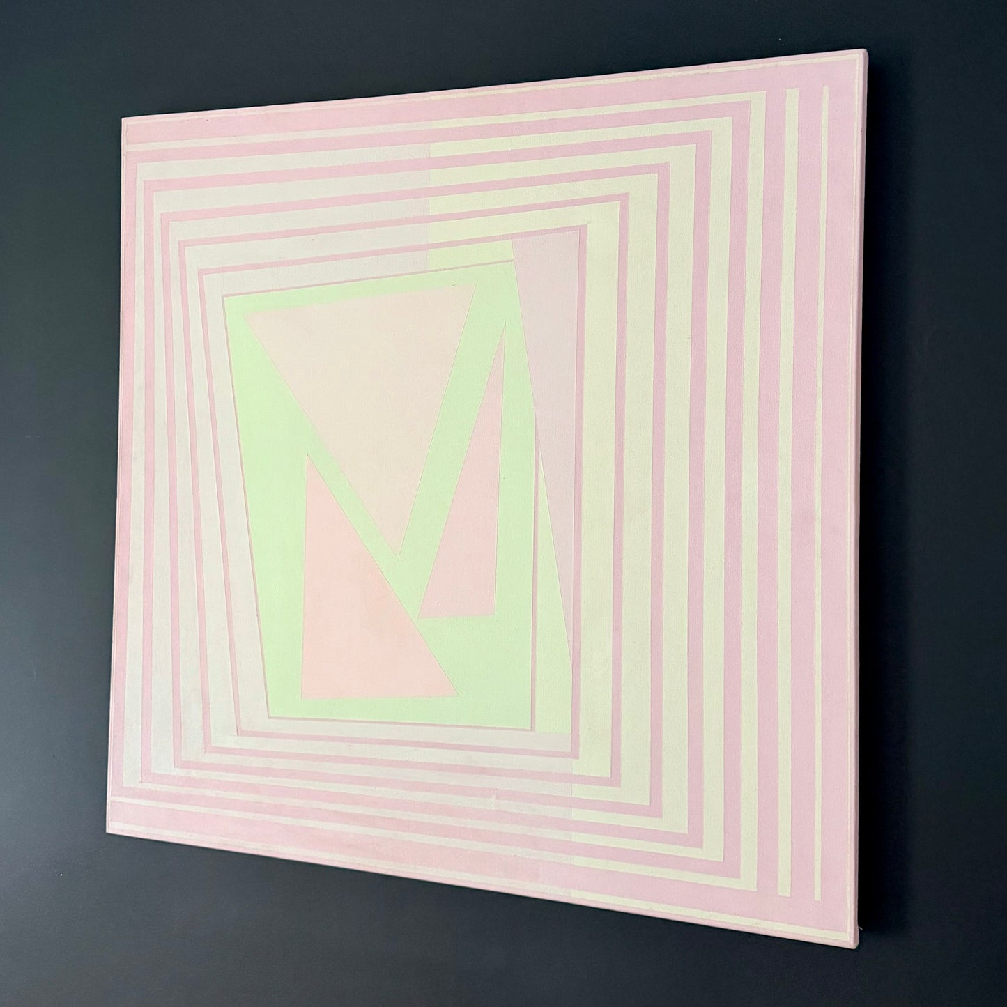 Vintage Pauline Sprich 'Spring Song' Hard Edge Painting 1972
