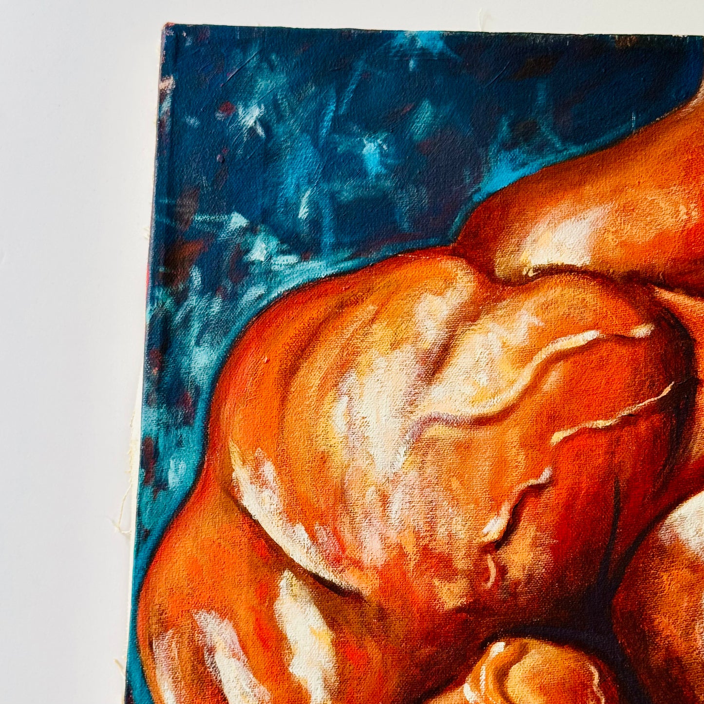 Vintage Thomas Foral 'Chuck' Bodybuilder Painting 1997
