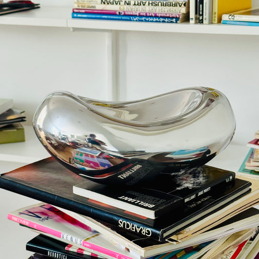 Vintage Mirror Polished Bean Centerpiece