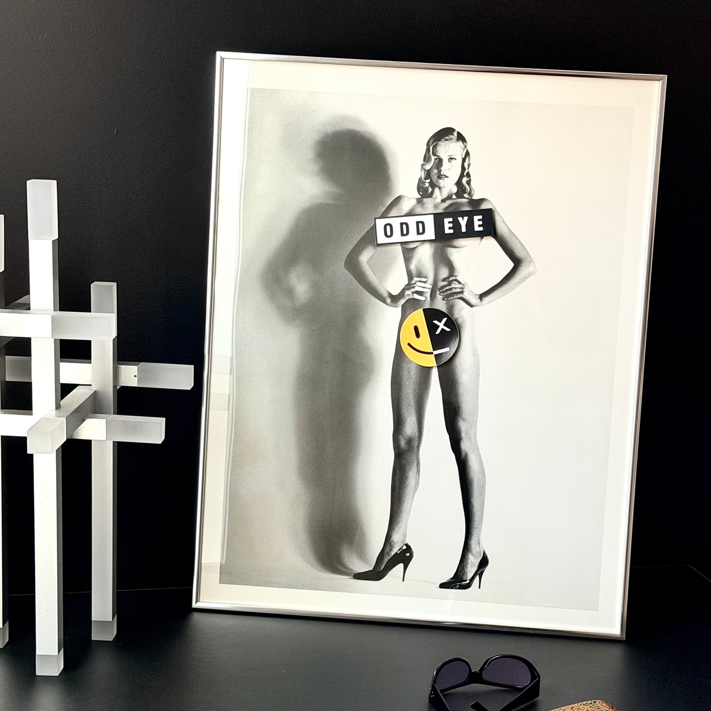Vintage Helmut Newton 'Big Nude, Una, Nice' Framed Litho 1993