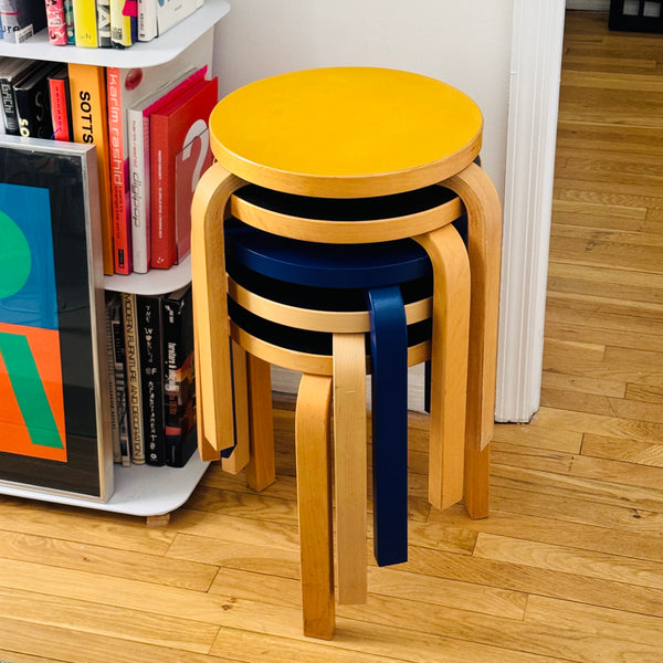 Vintage Yellow Aalto / Artek E60 Stool 1950/60s