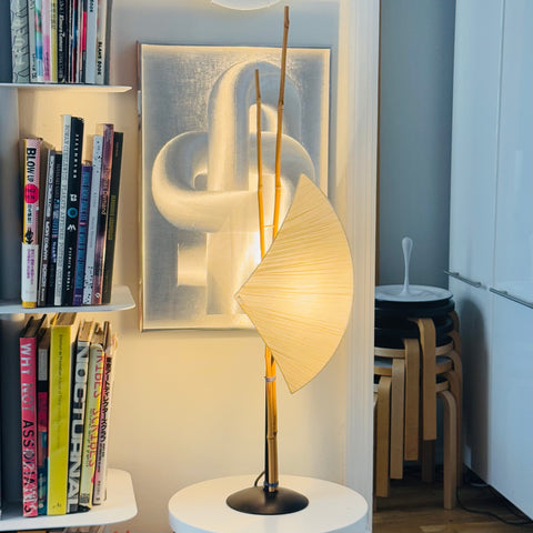 Vintage Hayashi Kohgei / Fores 'NOW-16' Sculptural Washi & Bamboo Lamp