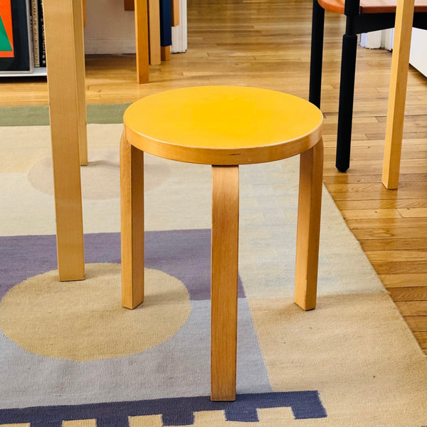 Vintage Yellow Aalto / Artek E60 Stool 1950/60s