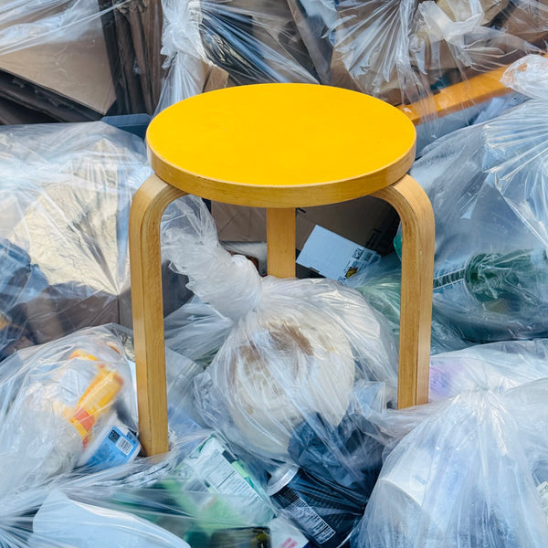 Vintage Yellow Aalto / Artek E60 Stool 1950/60s