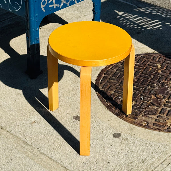 Vintage Yellow Aalto / Artek E60 Stool 1950/60s