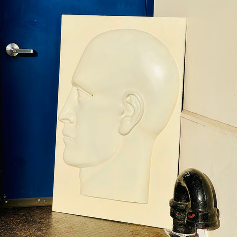 Giant Artist Made Sculptural Head Profile 1990s