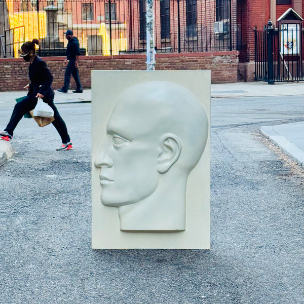 Giant Artist Made Sculptural Head Profile 1990s