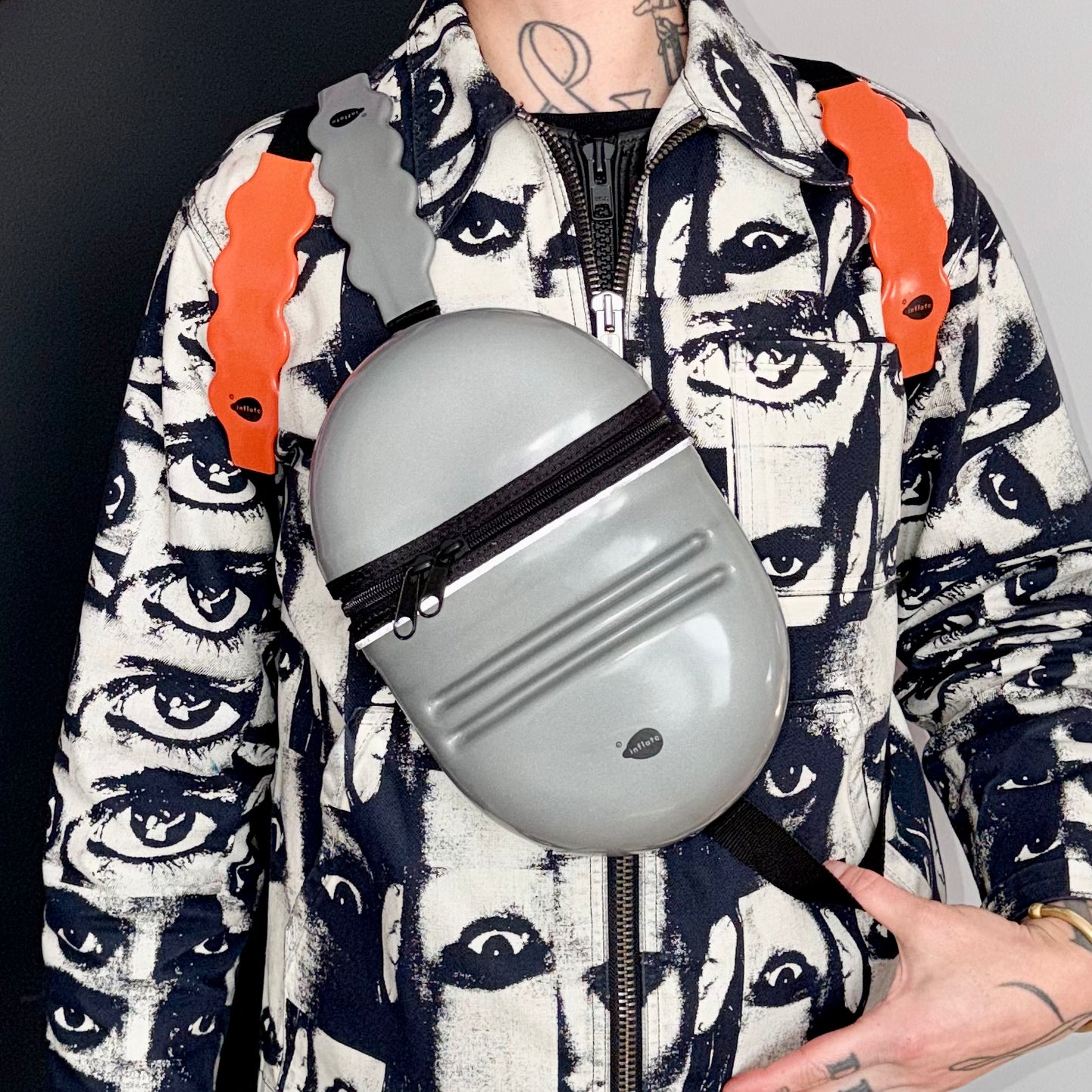 Deadstock Craig Morrison x Inflate Silver Pod Bag 1998