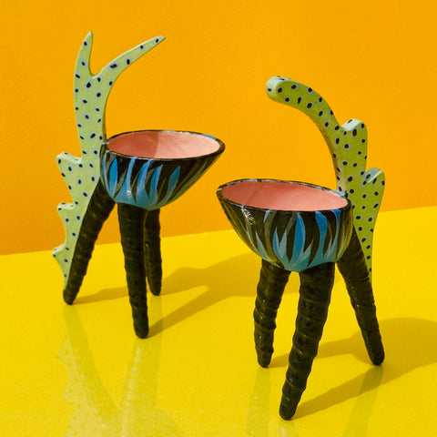 Jeanée Redmond Post Modern Egg Cups / Vessels 1986