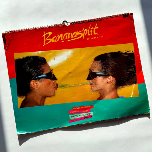 Rare Cheyco Leidmann 'Banana Split' Oversized Calendar 1984